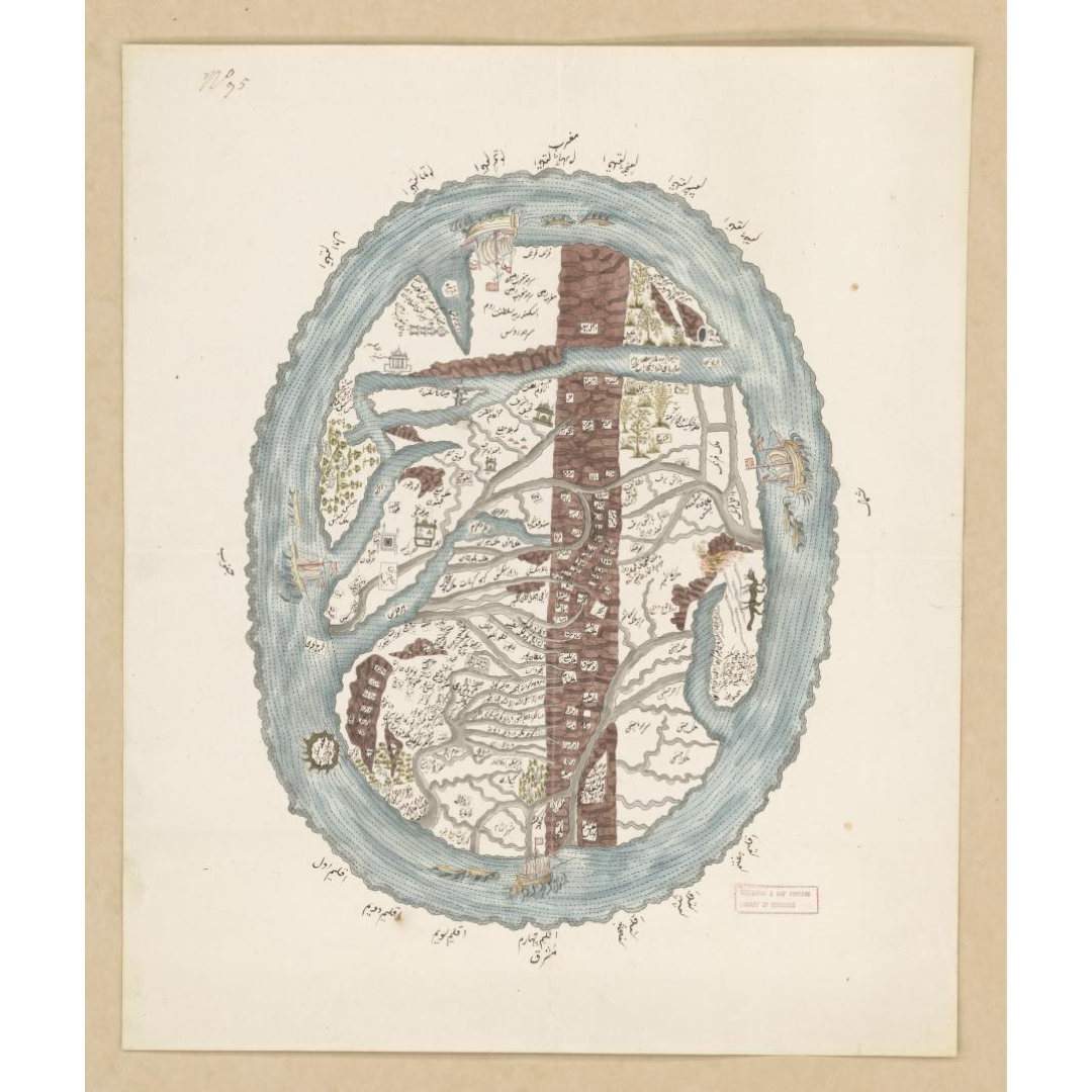 1800 Map of the Islamic World (Pictorial Manuscript)