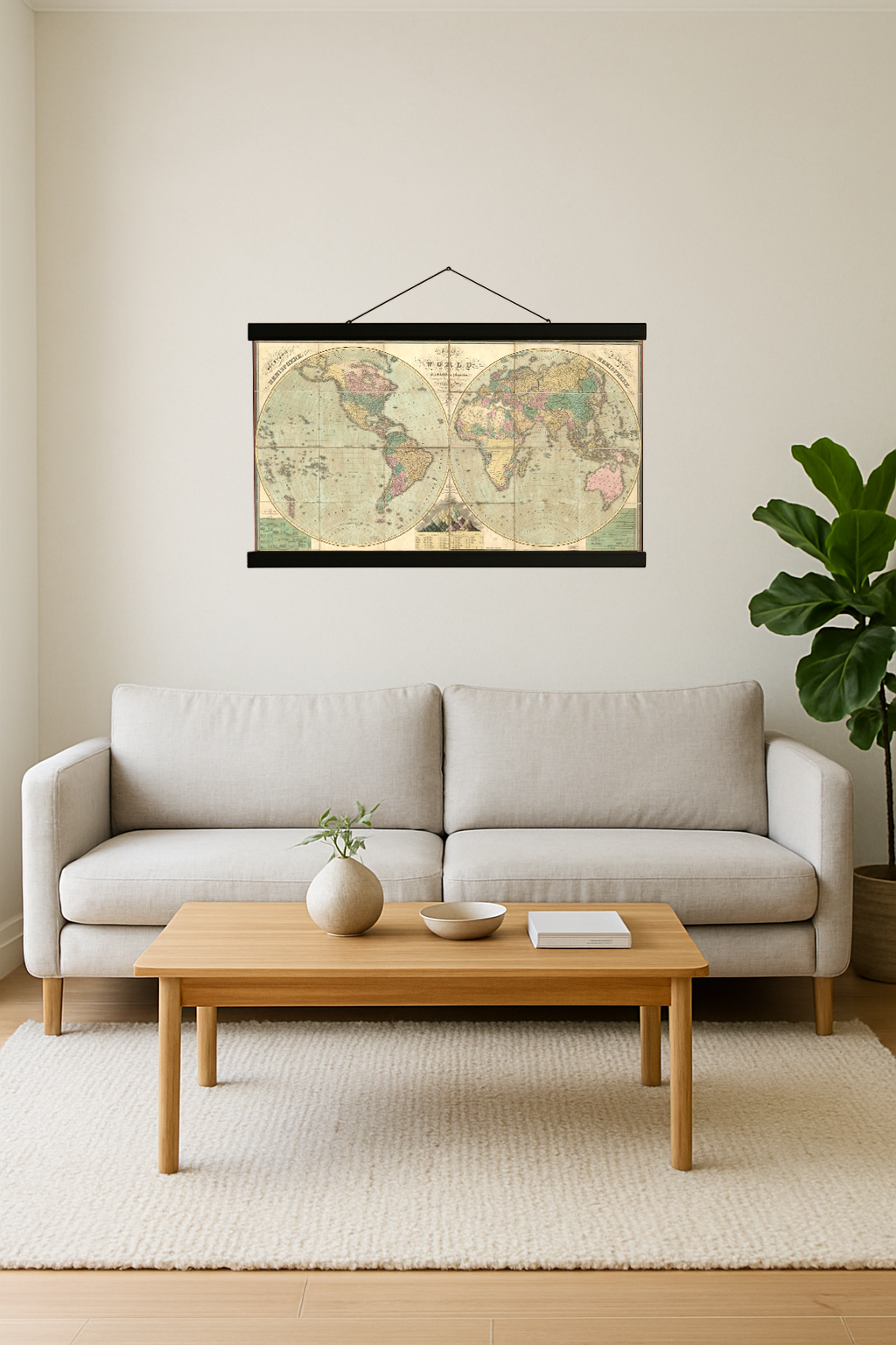 1826 World Map (Globular Projection)