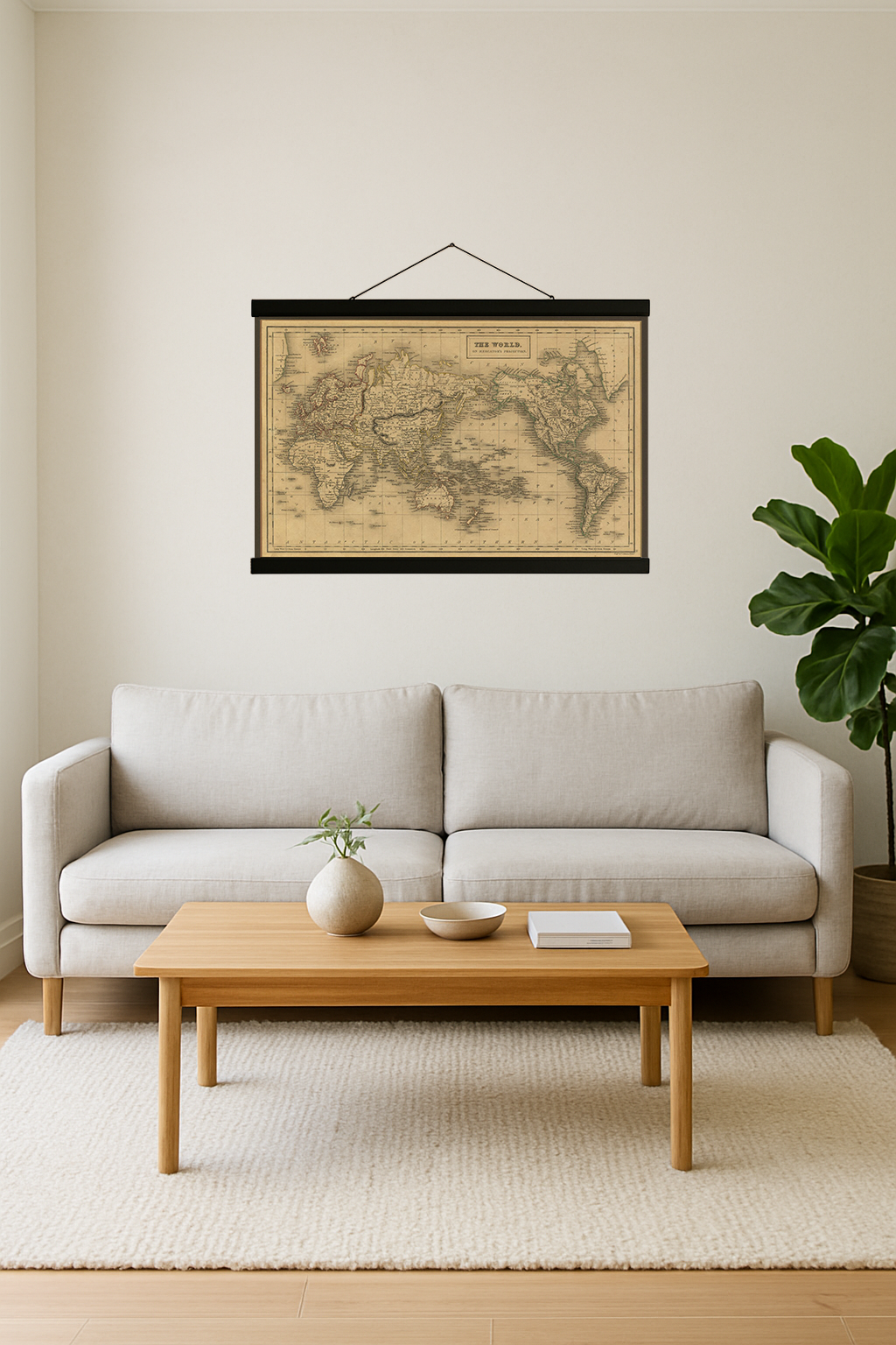 1840 World Map (Mercator Projection, A & C Black Atlas)