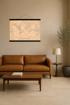 1810 World Map (Relief Shading, Eagle Cartouche)