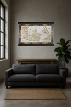 1566 World Map (Portolan Chart, South-Up)