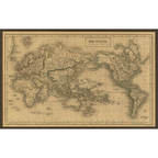 1840 World Map (Mercator Projection, A & C Black Atlas)